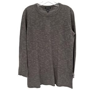 Eileen Fisher organic cotton linen Slub rye tunic women’s sweater top